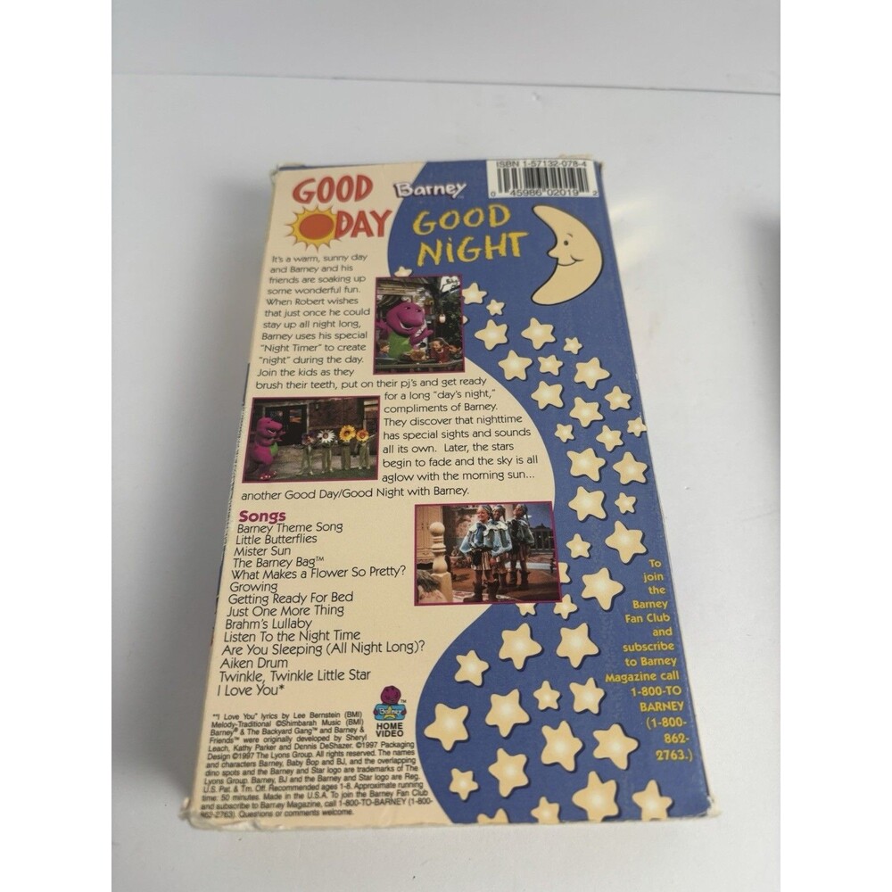 Barney: Good Day Good Night - Classic Collection VHS Tape 1997 Rare Never on TV - Picture 4 of 7